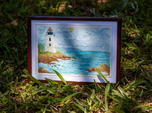 "Ocean View" Watercolor